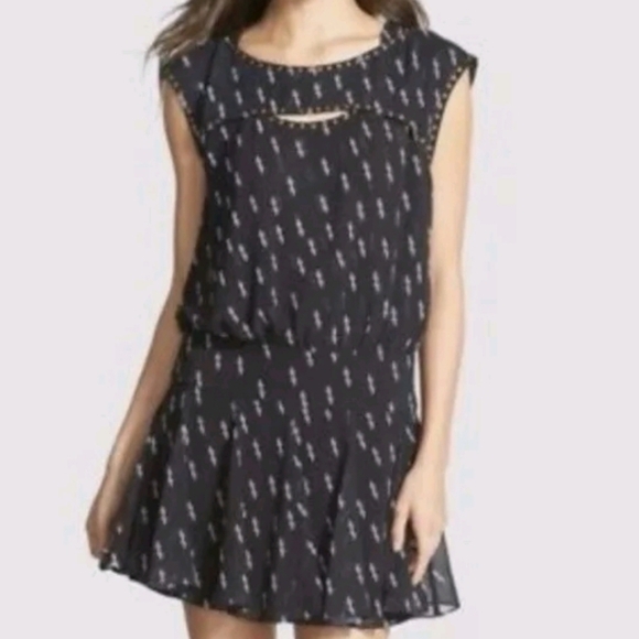 NWT Sam Edelman Bolt Print Dress XS - Picture 6 of 6